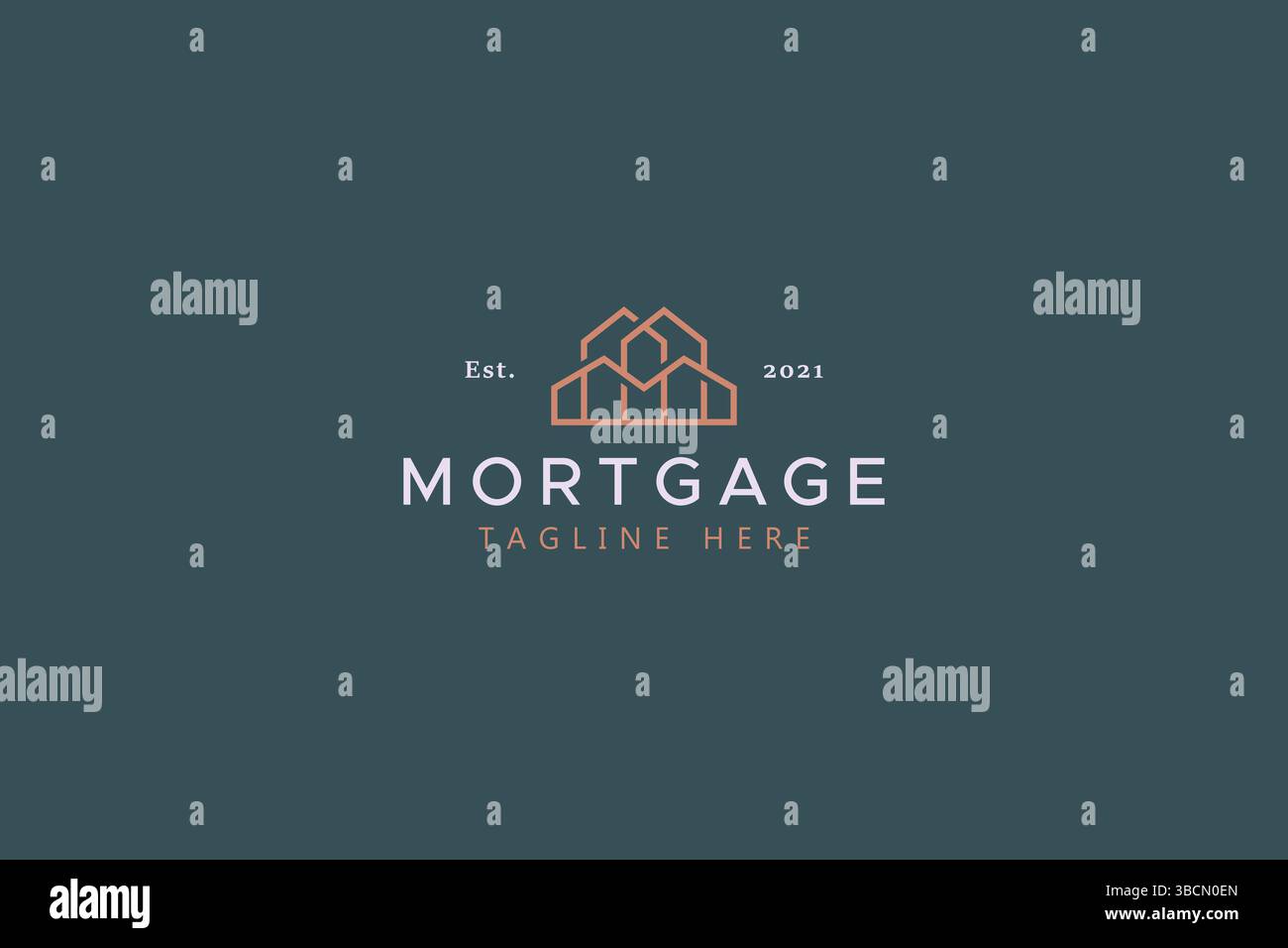 Logo d'entreprise immobilier hypothécaire. Architecte Creative Brand Identity. Symbole de panneau de développement résidentiel. Illustration de Vecteur