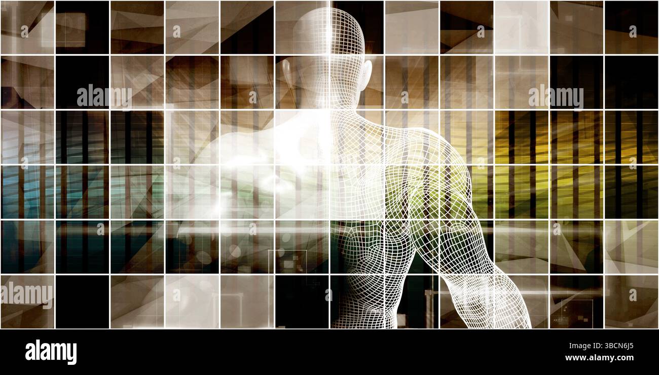 La technologie des soins de santé Présentation de l'entreprise Résumé fond Art Banque D'Images