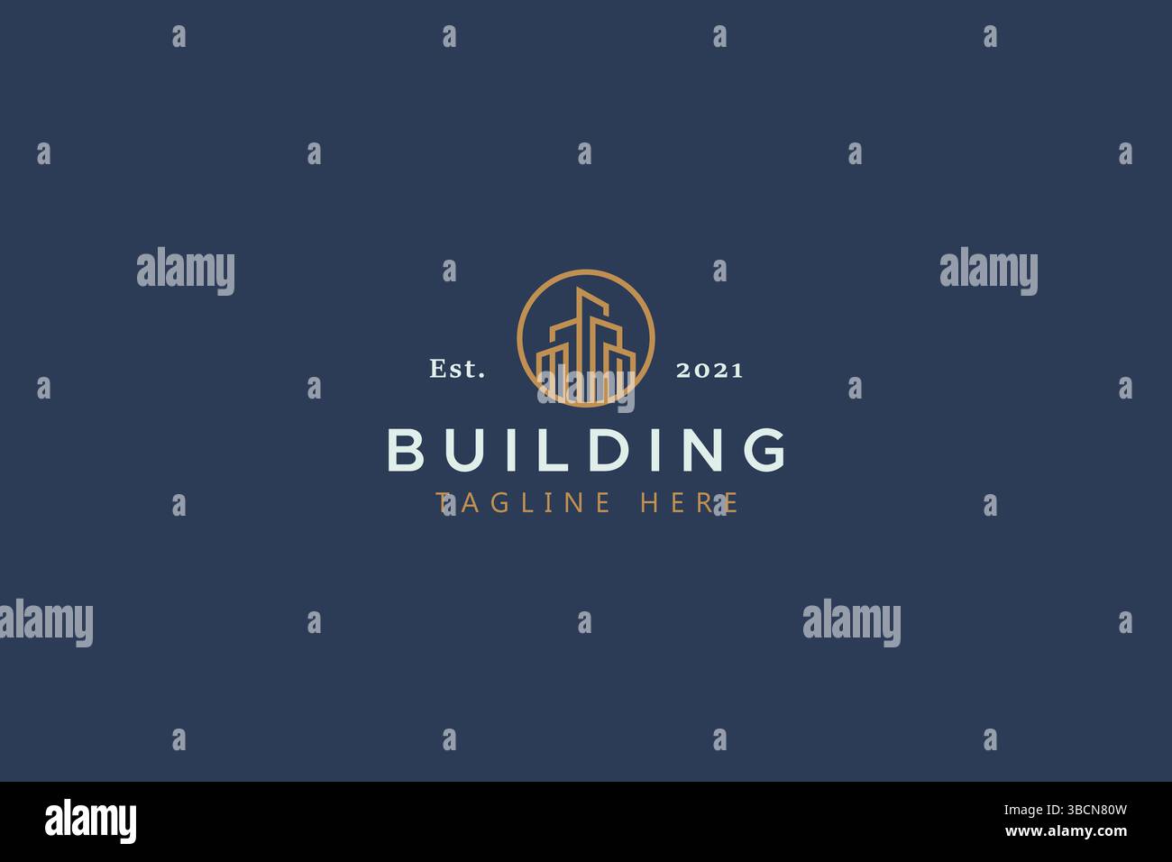 Logo en forme de tour de gratte-ciel. Affaires immobilières. Architecture Creative Idea Branding Design Template. Illustration de Vecteur