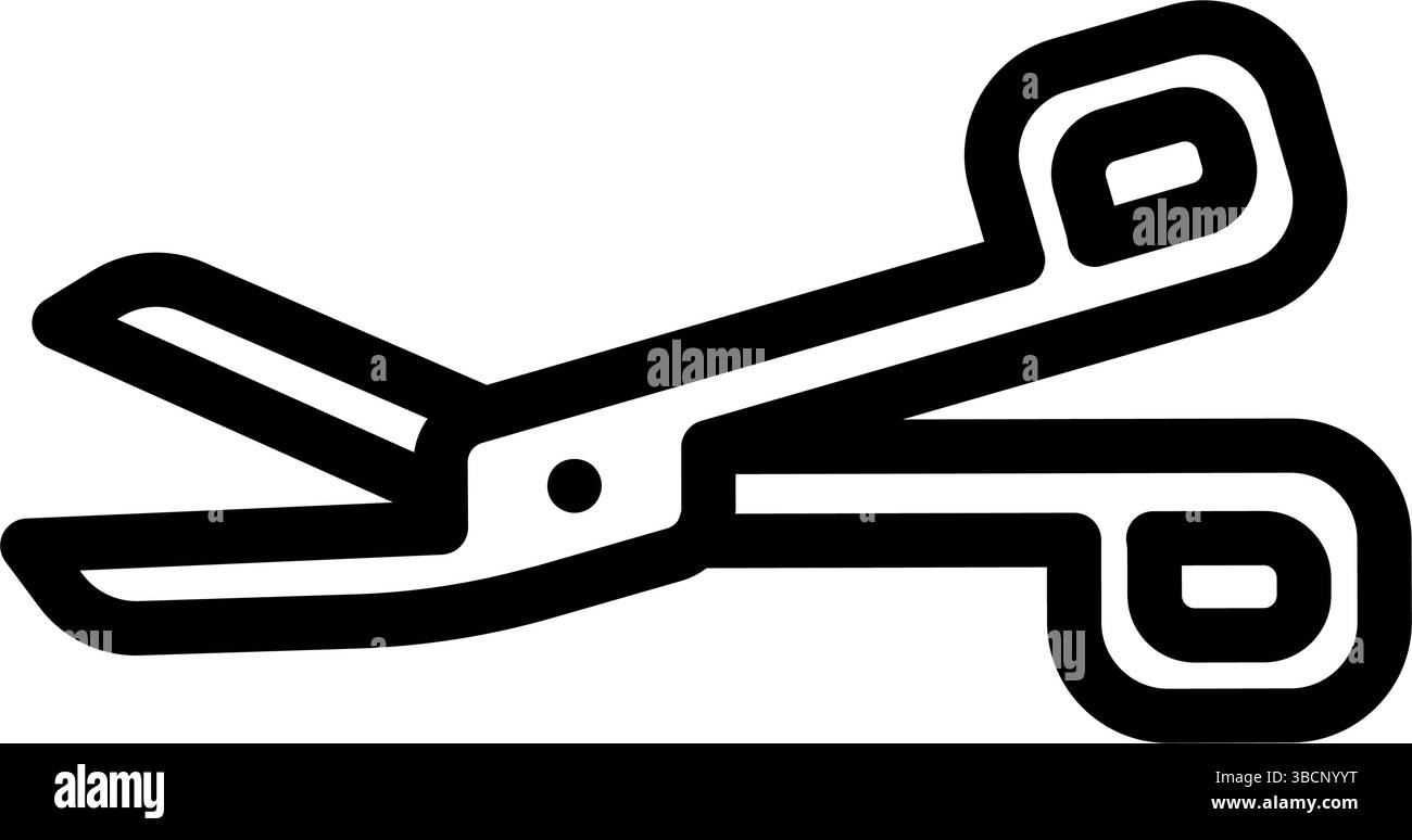 ciseaux chirurgicaux illustration vectorielle d'icône de ligne de chirurgien Illustration de Vecteur