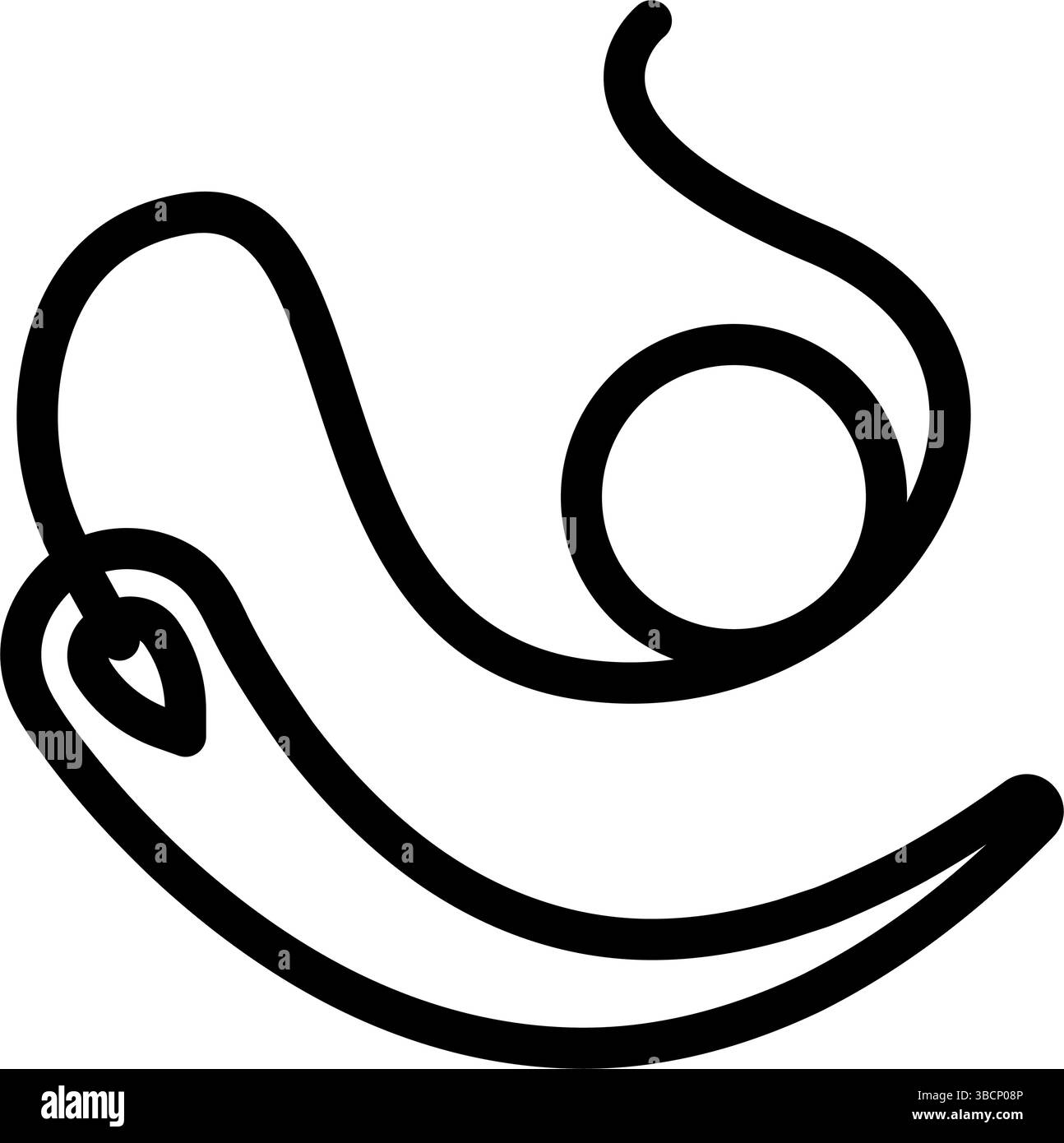 illustration vectorielle d'icône de ligne de chirurgien de fil d'aiguille chirurgicale Illustration de Vecteur