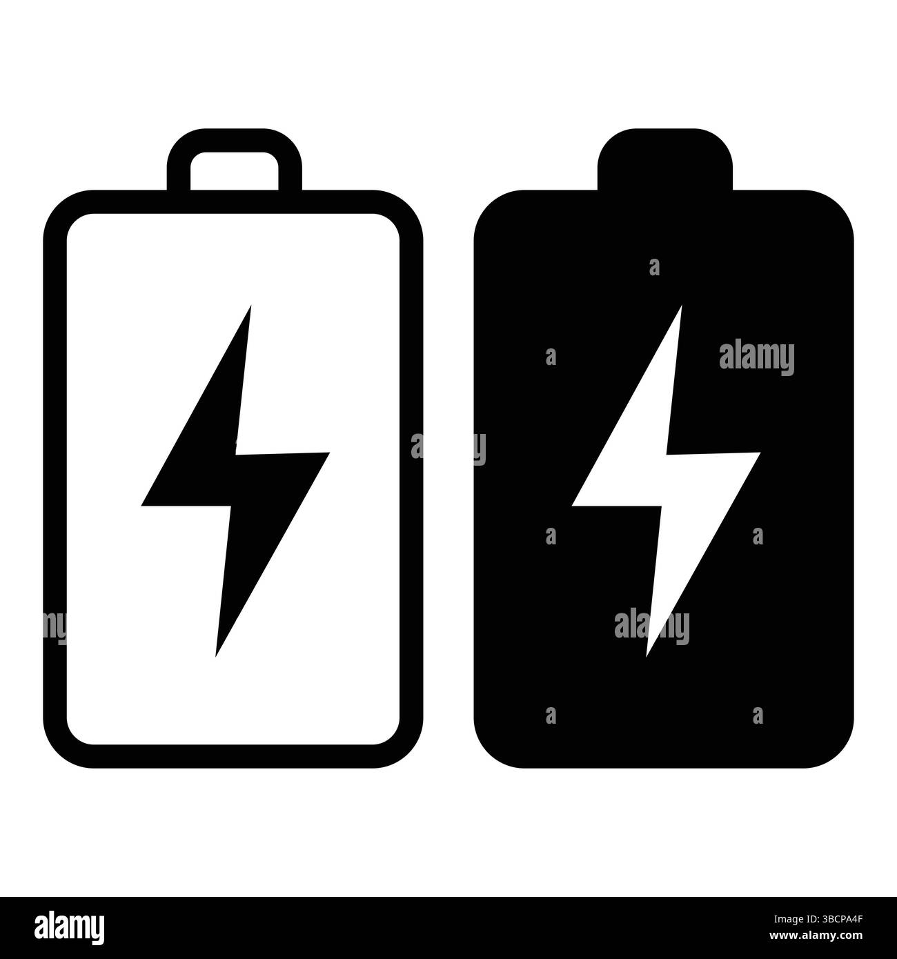 Icônes de batterie définies. Icônes vectorielles de style noir de haute qualité. Indicateur de charge de batterie. Niveau de batterie, énergie, plein. Logo d'état de batterie faible. Illustration de Vecteur