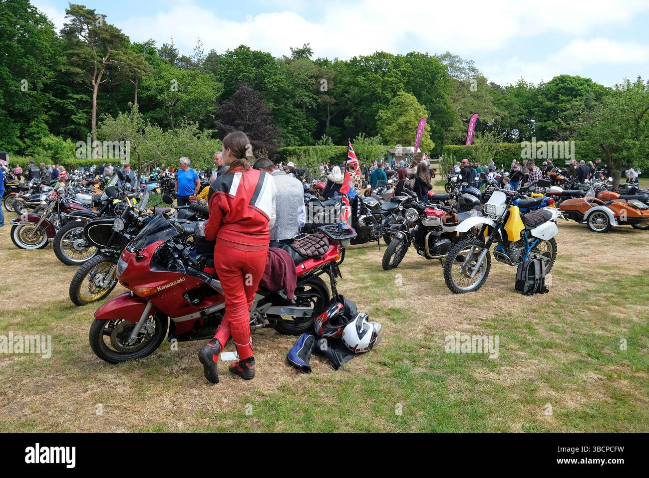 salon de moto classique, lodge stody, nord de norfolk, angleterre Banque D'Images