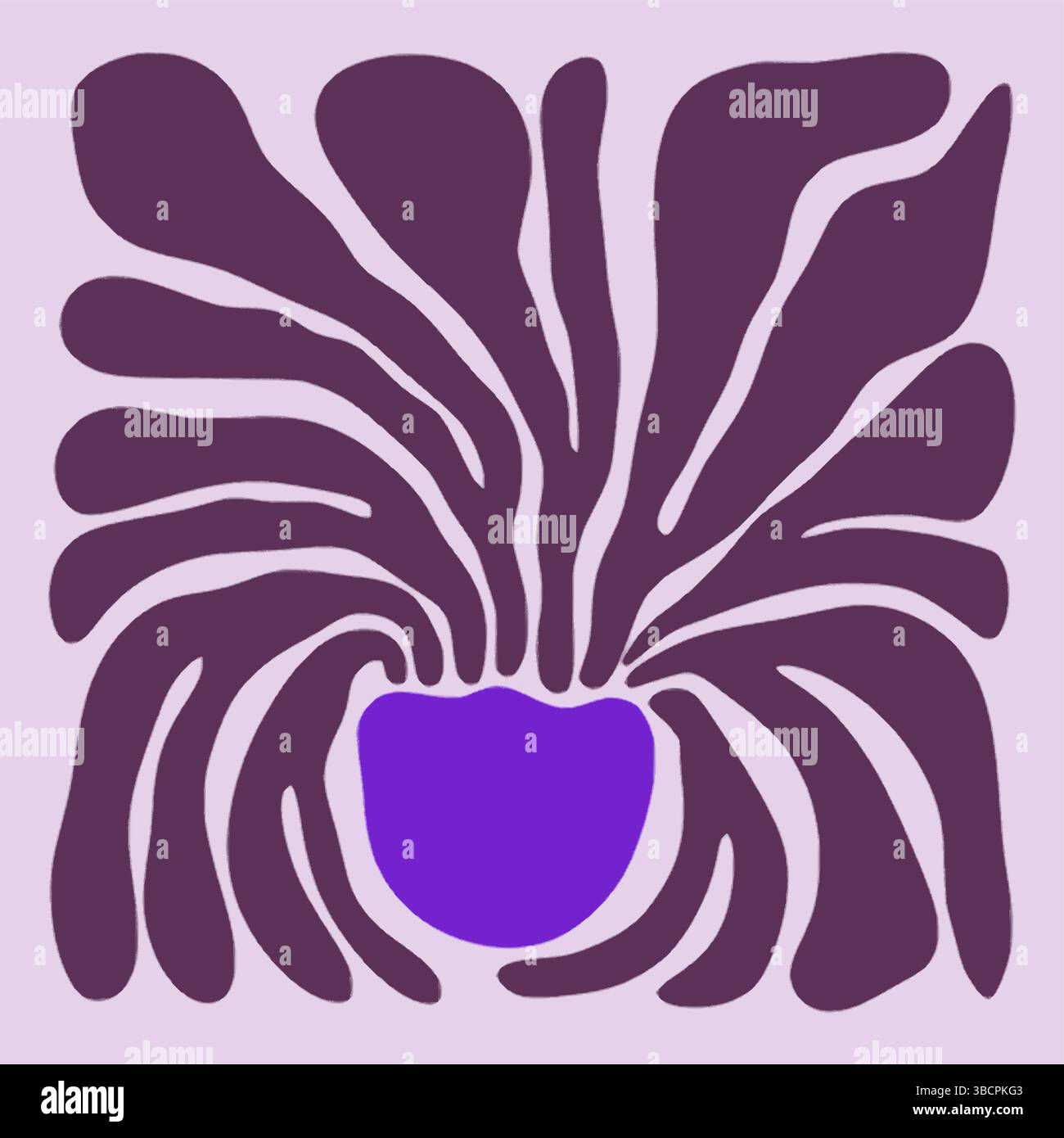 Conception vectorielle de fleur abstraite violette Illustration de Vecteur