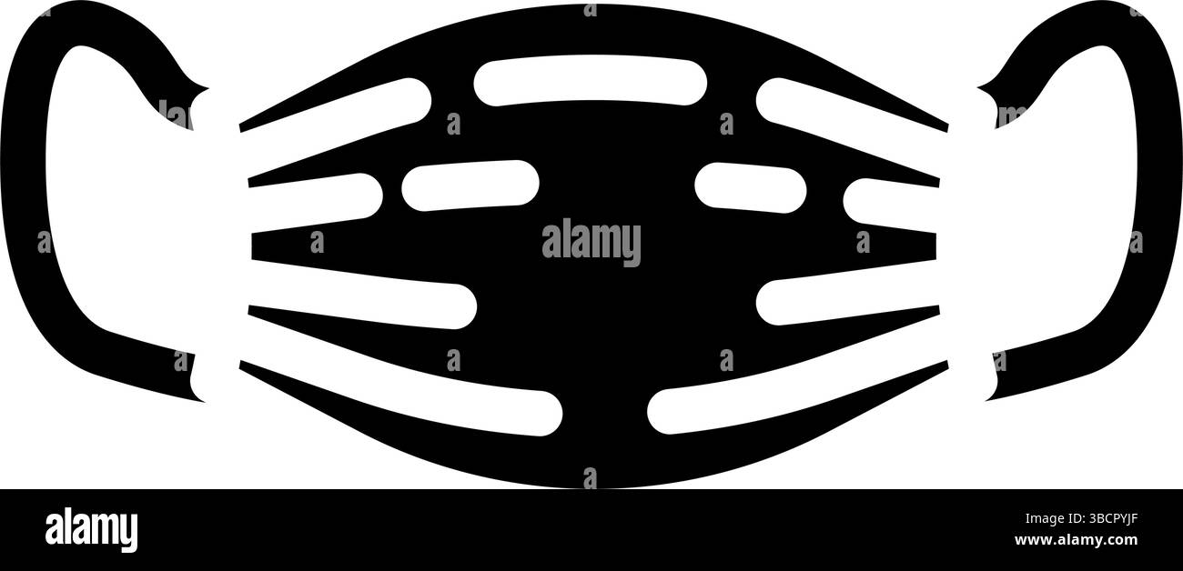 illustration vectorielle d'icône de glyphe de chirurgien de masque chirurgical Illustration de Vecteur