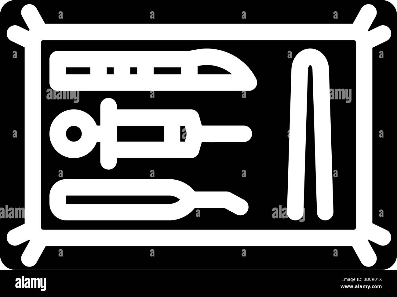 illustration vectorielle d'icône de glyphe de chirurgien de plateau chirurgical Illustration de Vecteur