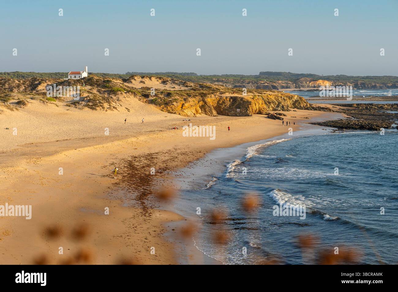 Belle vue de paysage de Vila Nova de Milfontes à Odemira, Portugal Banque D'Images