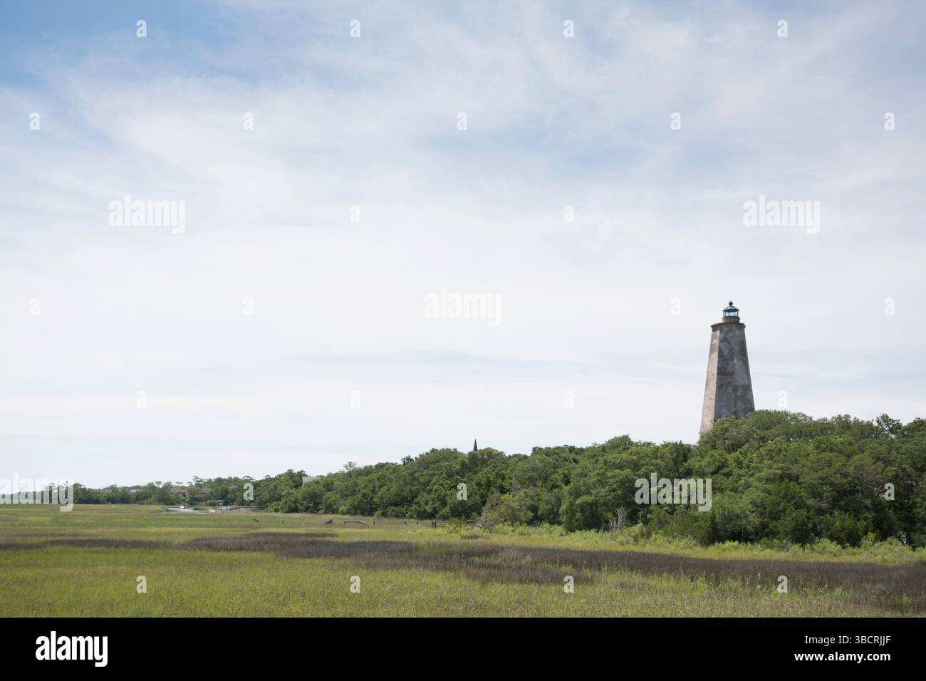 Phare surnommé 'Old Baldy' sur Bald Head Island, Caroline du Nord Banque D'Images