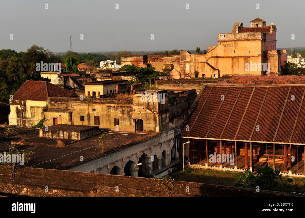 Asie,Inde du Sud ,Tamil Nadu,Tanjore,le Palais Royal/Tanjore (Thanjavur) Royal Palace,Tamil Nadu,South India,Asia. Le palais de Thanjavur Maratha comple Banque D'Images