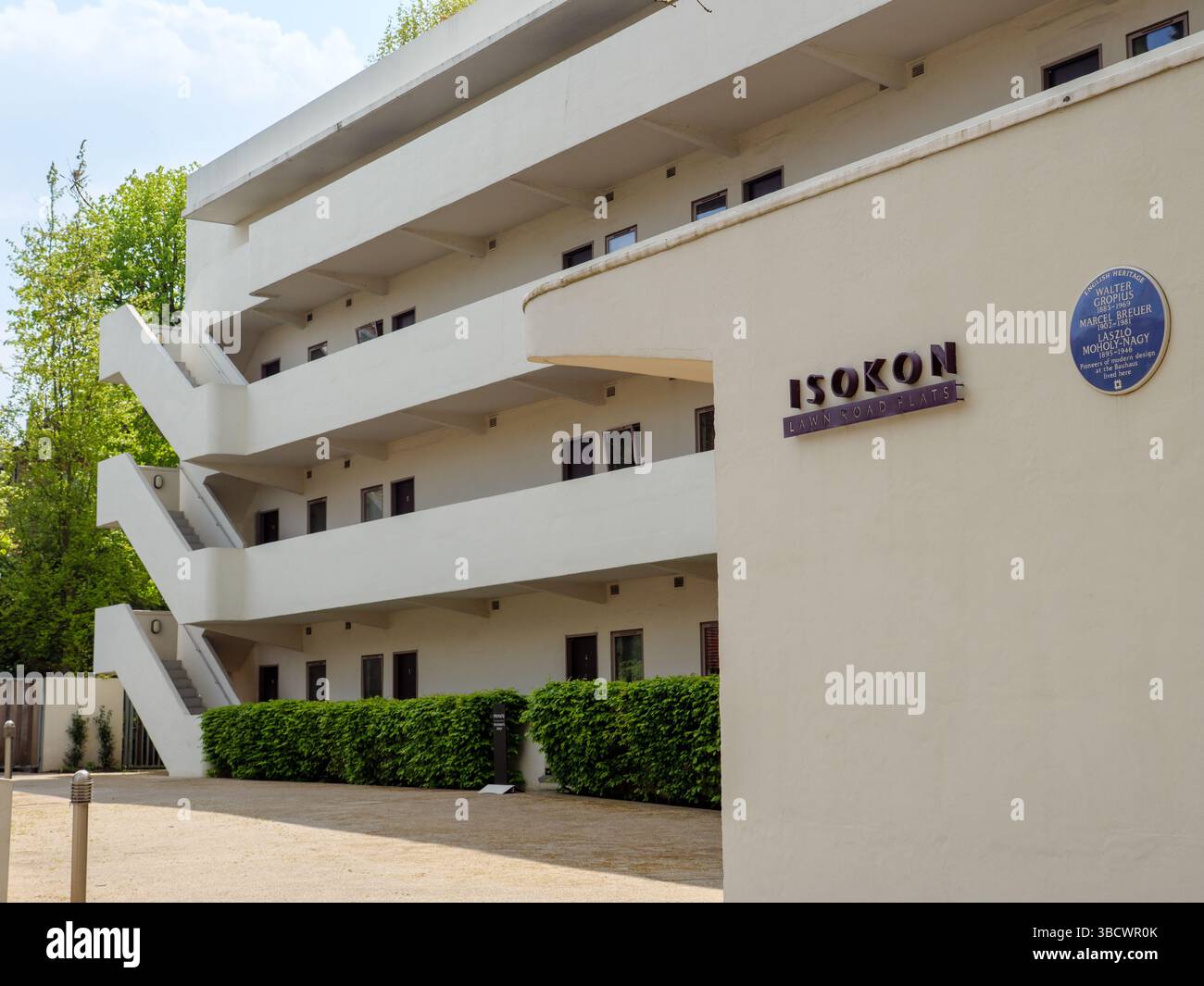 The Isokon Flats, Camden, Londres, Royaume-Uni Banque D'Images