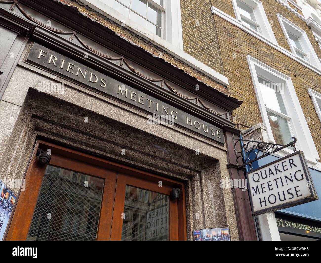 Friends Quaker Meeting House, St Martin's Lane, Westminster, Londres, Royaume-Uni Banque D'Images