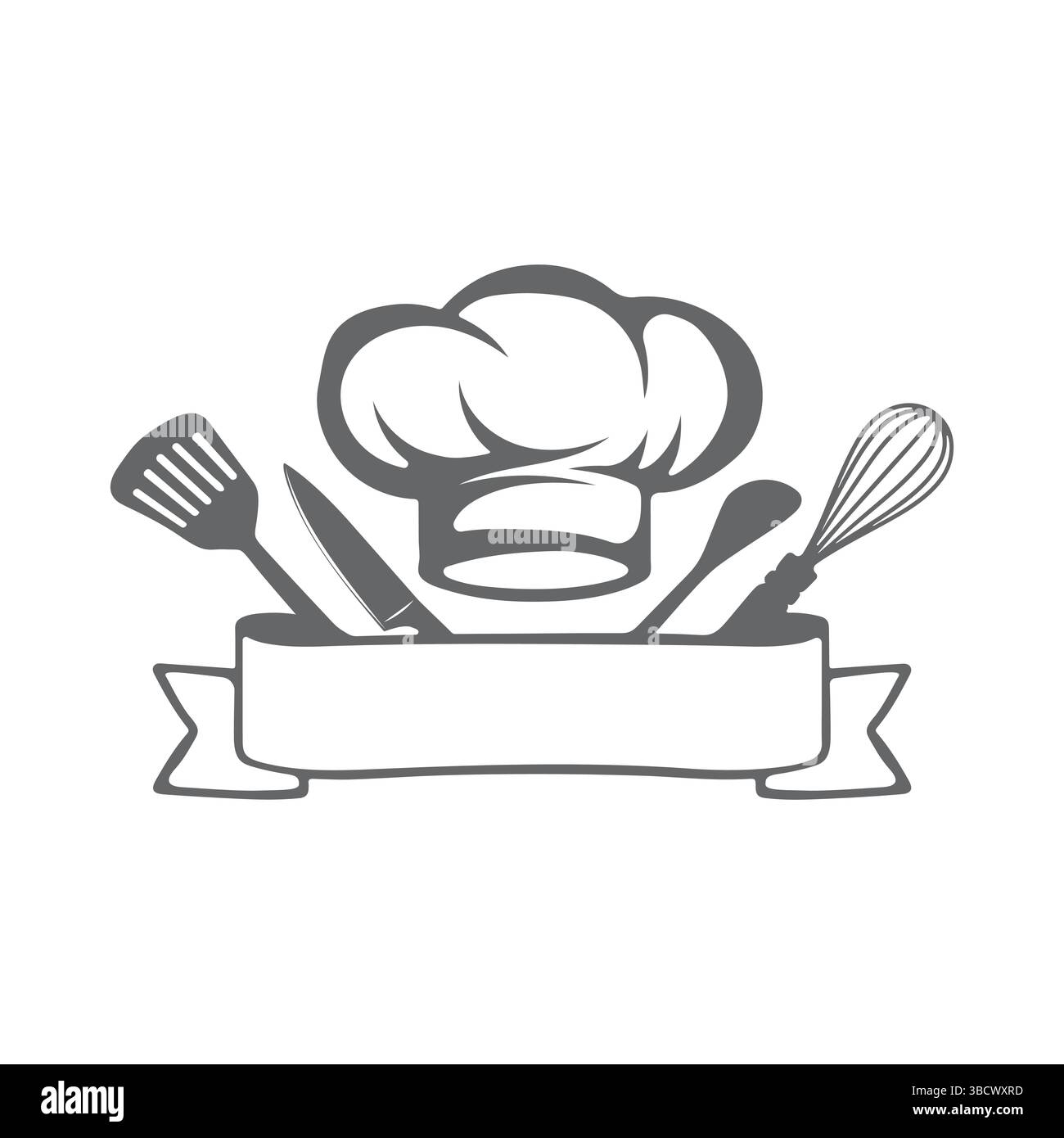 Logo de chef SVG, logo de restaurant SVG, monogramme de chapeau de chef SVG, couteau de cuisine SVG, logo de chef, monogramme de restaurant SVG Illustration de Vecteur