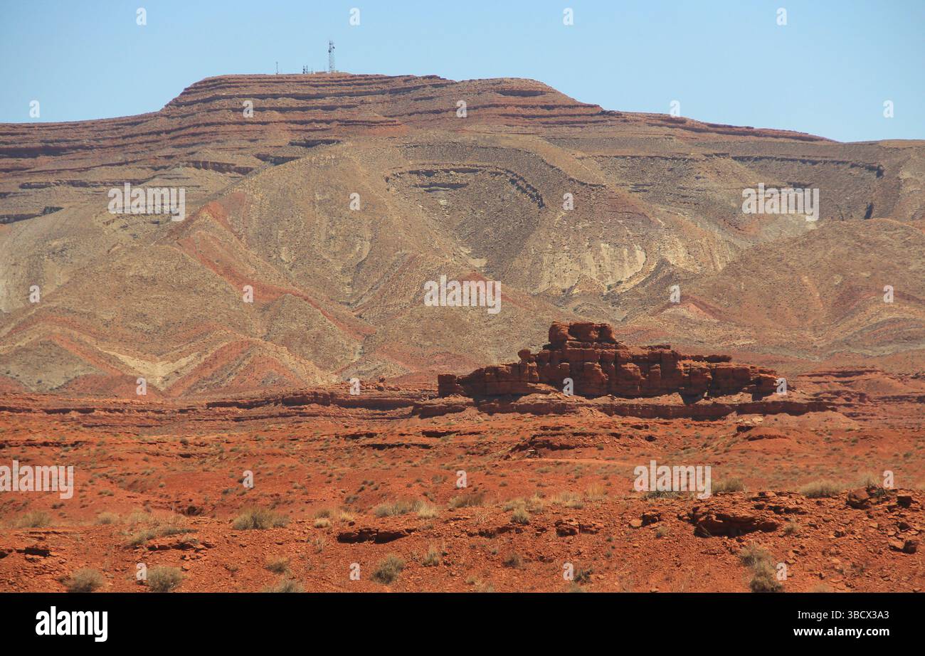 Montagnes dans Monument Valley Utah près de Mexican Hat Banque D'Images