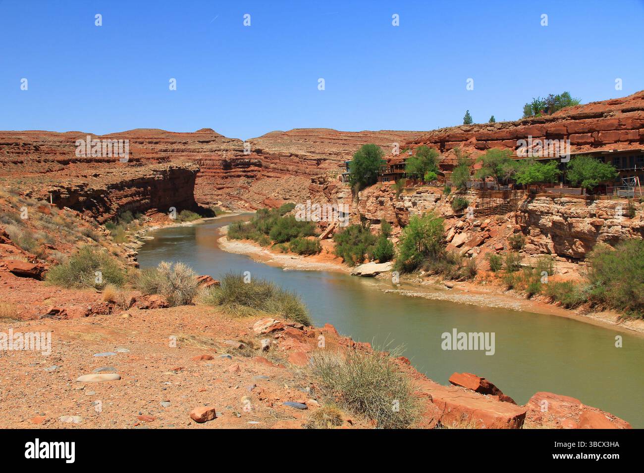 Rivière San Juan, chapeau mexicain, Utah Banque D'Images