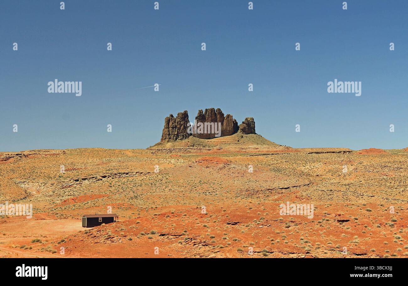 Alhambra Rock à Mexican Hat, Utah Banque D'Images