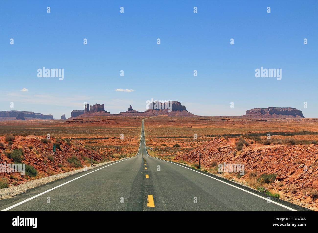 Forrest Gump Scenic Road à Monument Valley Banque D'Images