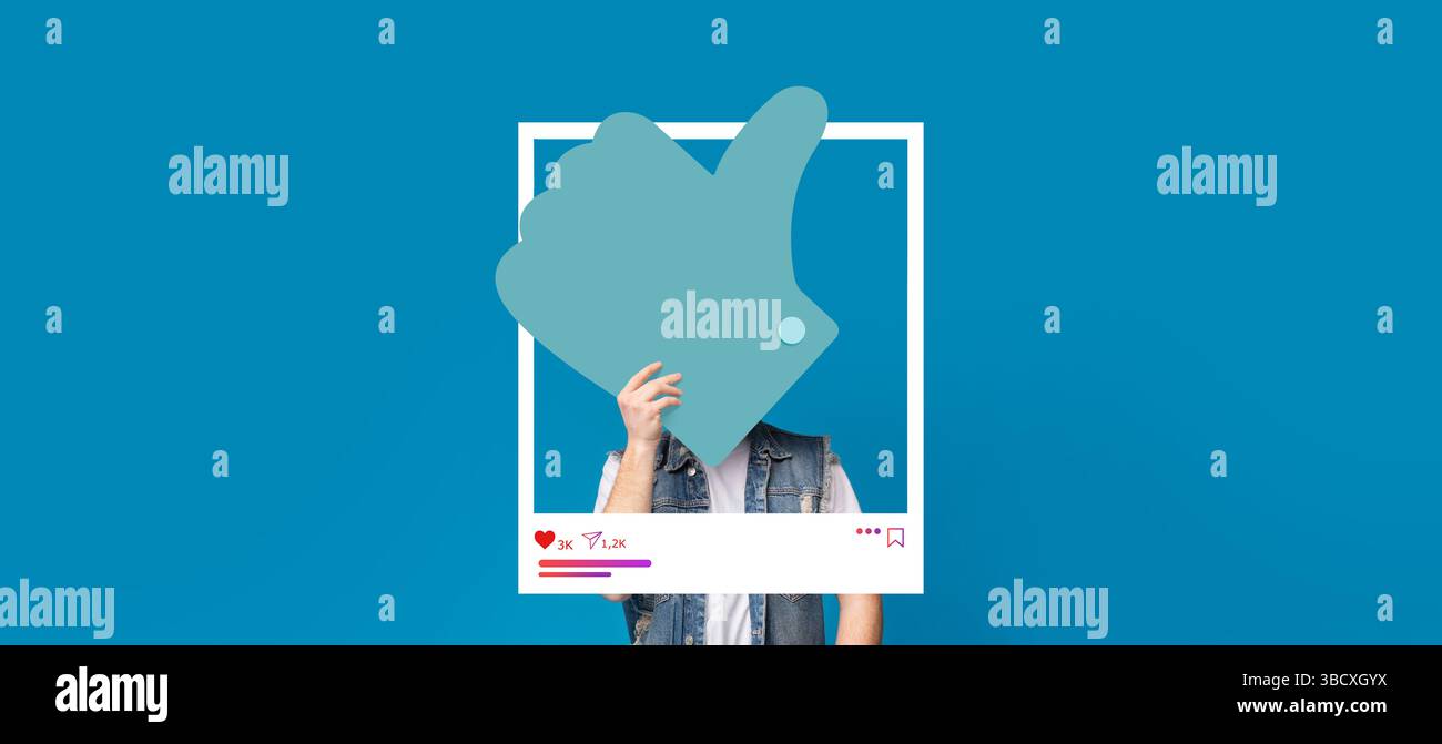 Interagir avec les abonnés par la création et le partage de contenu sur les médias sociaux Banque D'Images