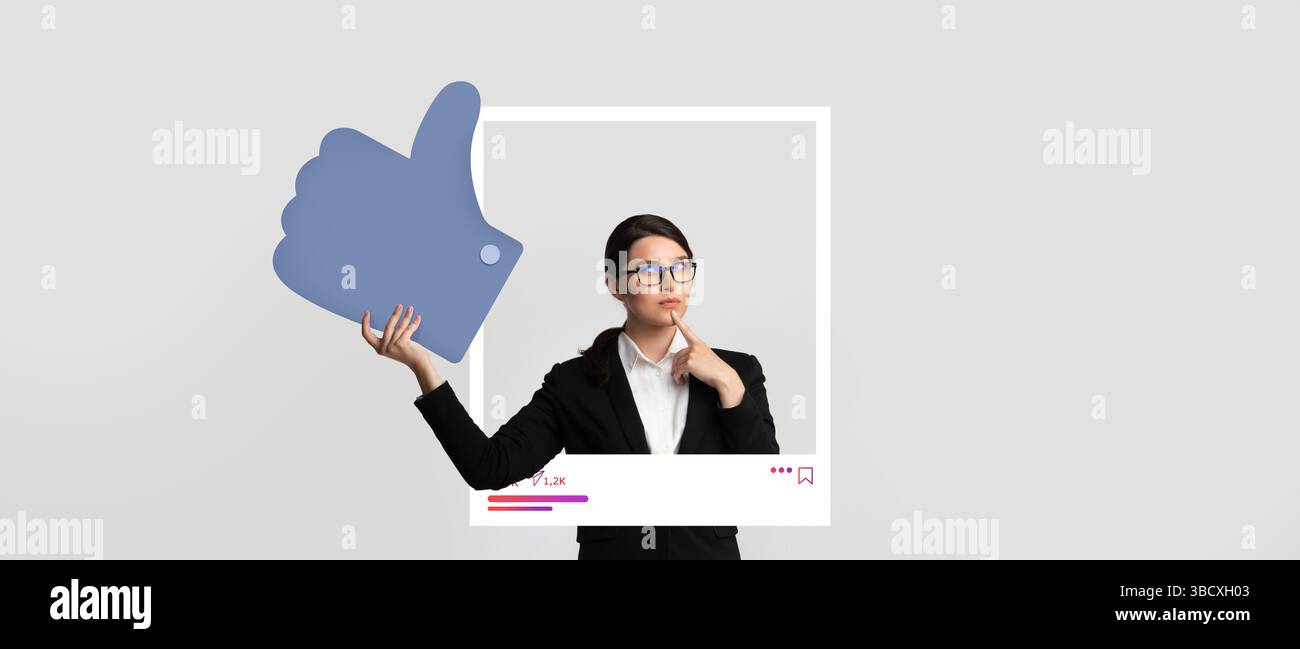 Engager influenceur favorise la création de contenu sur les médias sociaux avec enthousiasme Banque D'Images