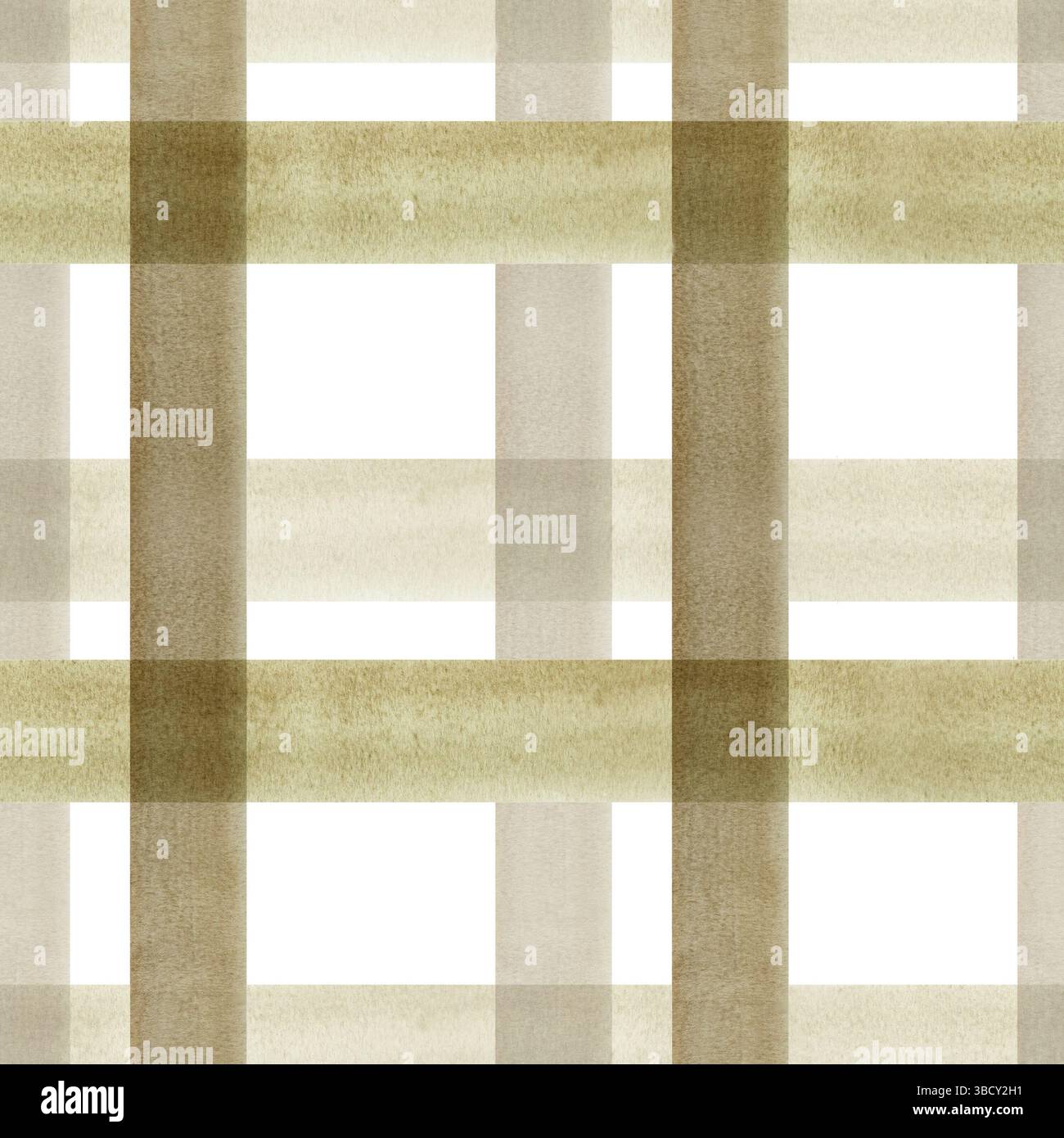 Motif à carreaux sans couture. Illustration d'aquarelle faite à la main. Vert - cage brune pour l'emballage, les textiles, le papier peint, l'impression et le papier d'emballage, pour Banque D'Images