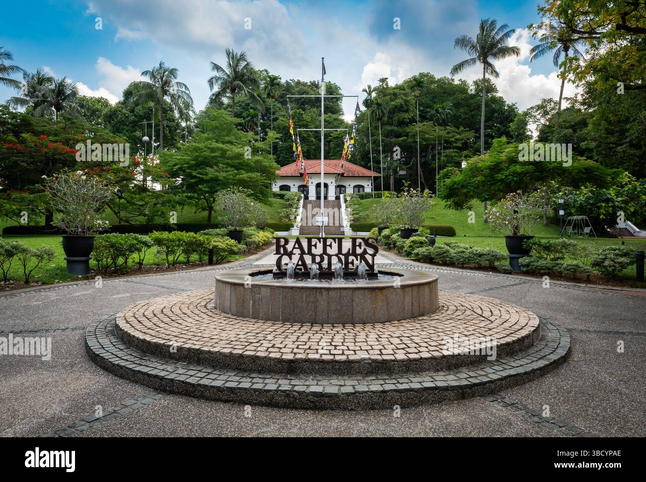 Ce jardin porte le nom de Sir Stamford Raffles (1781-1826), le fondateur de Singapour moderne. Raffles était un naturaliste qui aimait la botanique et la Wil Banque D'Images