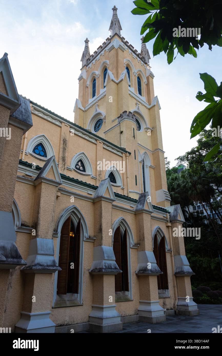La cathédrale Saint-Jean l'évangéliste est la cathédrale du diocèse anglican de l'île de Hong Kong, et l'église mère de la province de H. Banque D'Images