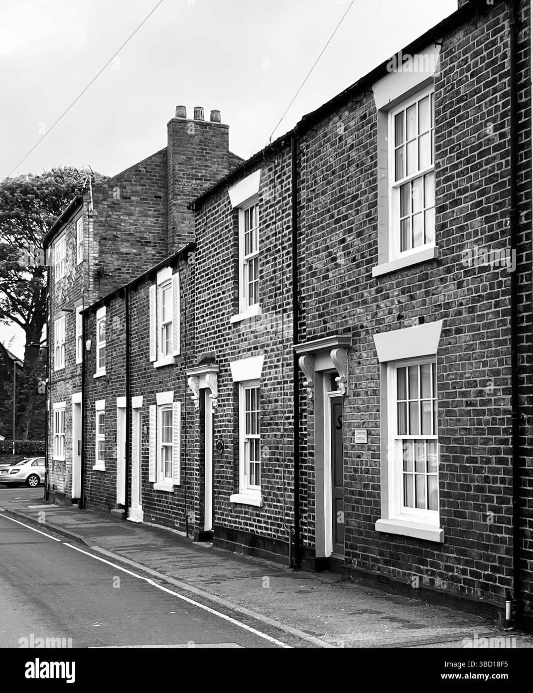 Maisons d'époque dans la vieille ville à Filey, côte est du Yorkshire, nord de l'angleterre, Royaume-Uni Banque D'Images