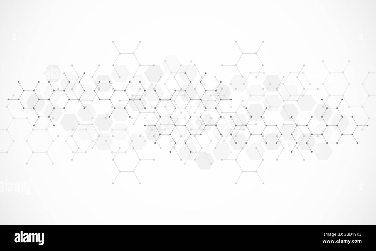 Structure moléculaire et génie génétique, science, technologie d'innovation, soins de santé et conception de médicaments. Illustration vectorielle Illustration de Vecteur