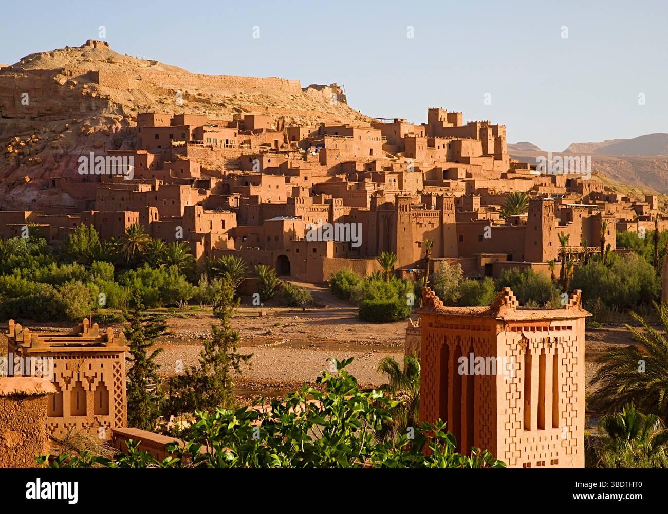 Maroc, ait Benhaddou, ksar, village fortifié, Banque D'Images