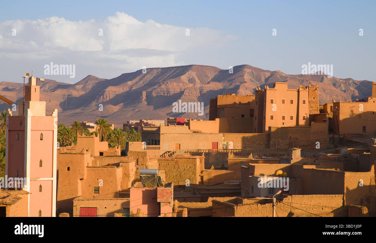 Maroc, Nkob, horizon, vue générale, panorama, Banque D'Images