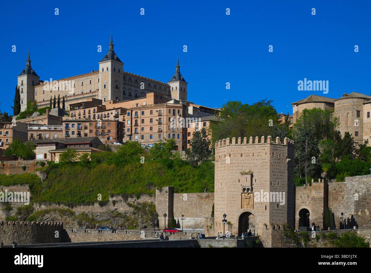 Espagne, Castilla la Mancha, Tolède, Alcazar, tour mudejar, Banque D'Images