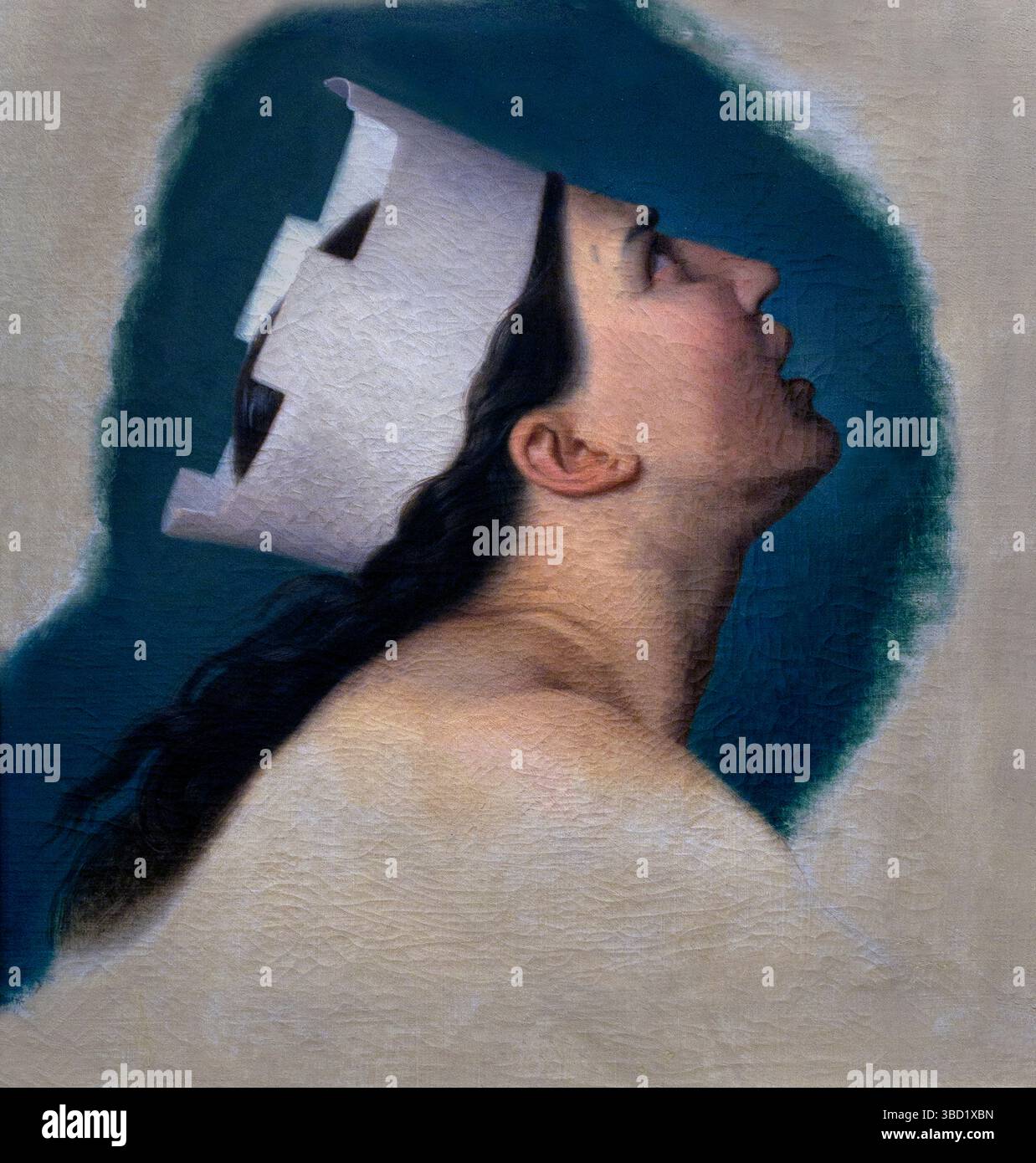 Chef d'une femme 1833 Victor Orsel 1795-1850 France Louvre, Paris, France, Français. Banque D'Images