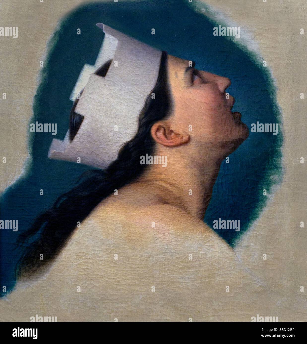 Chef d'une femme 1833 Victor Orsel 1795-1850 France Louvre, Paris, France, Français. Banque D'Images