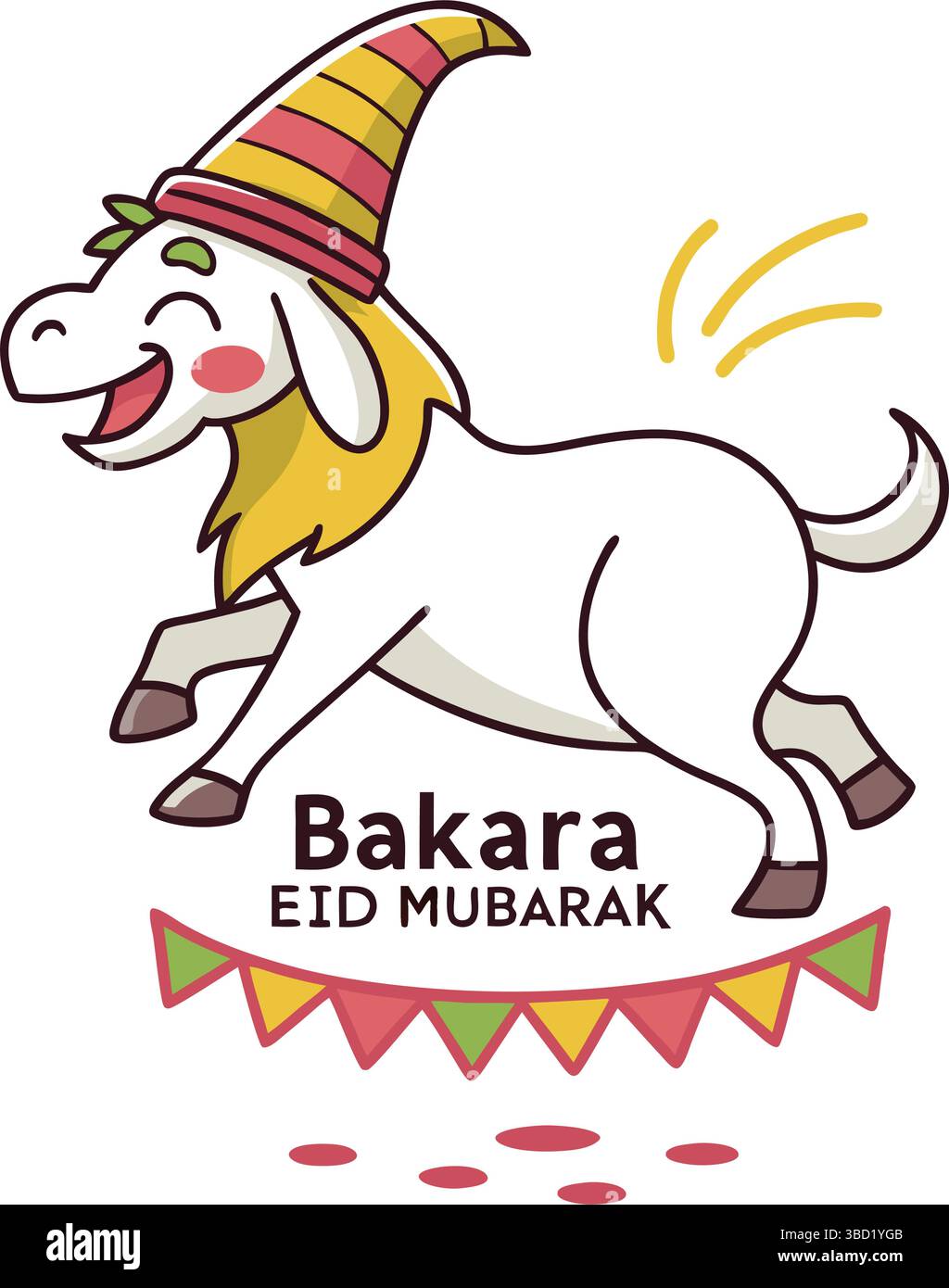 Eid ul Adha 2025 Vector Graphics - Festival islamique Bakra Eid Moubarak éléments de conception vectorielle et illustration vectorielle chèvre / mouton Illustration de Vecteur