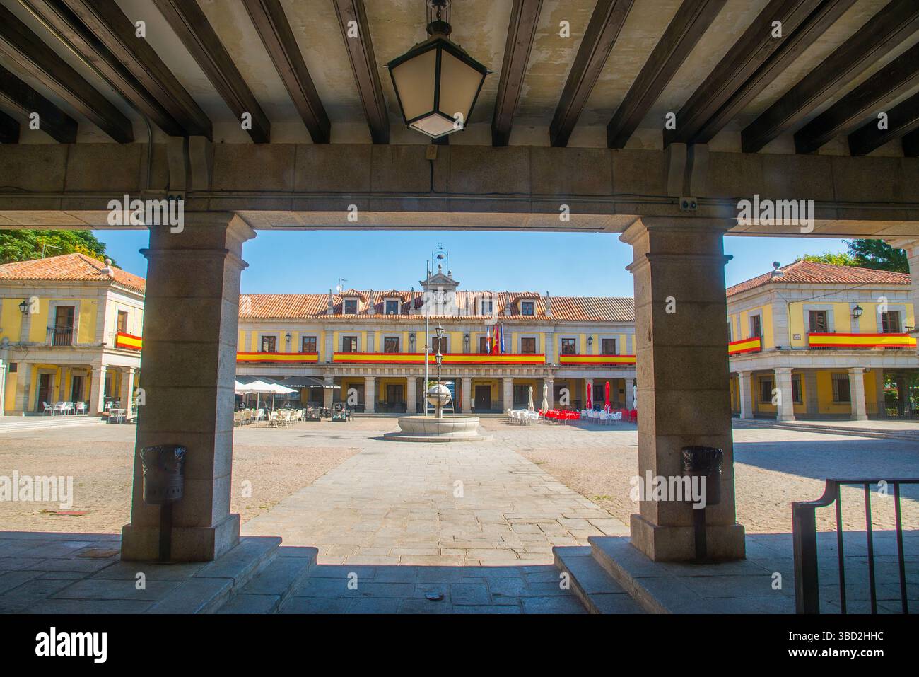 Plaza Mayor. Brunete, province de Madrid, Espagne. Banque D'Images