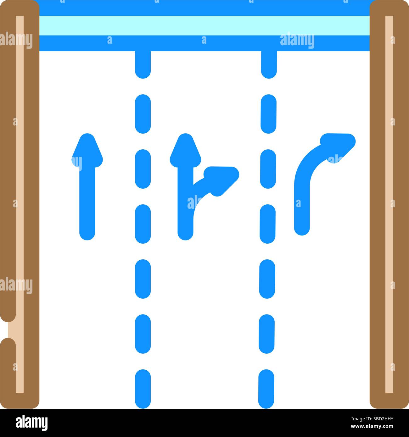 illustration vectorielle d'icône de couleur de marquage routier Illustration de Vecteur