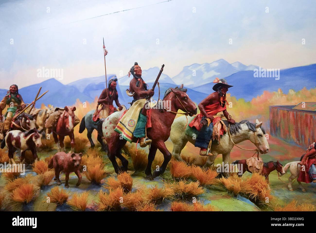 Expositions au Buffalo Nations Museum Banff Alberta Banque D'Images