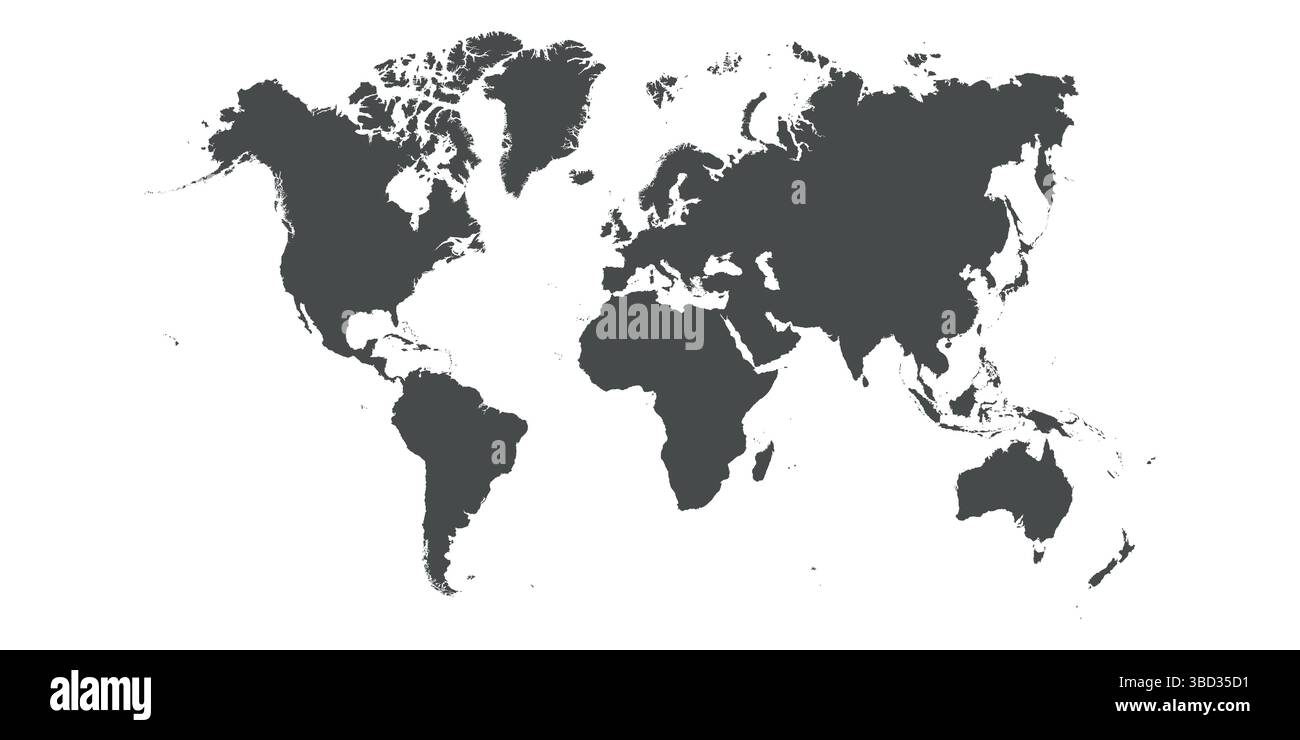 Illustration d'une carte colorée du monde. Illustration de Vecteur