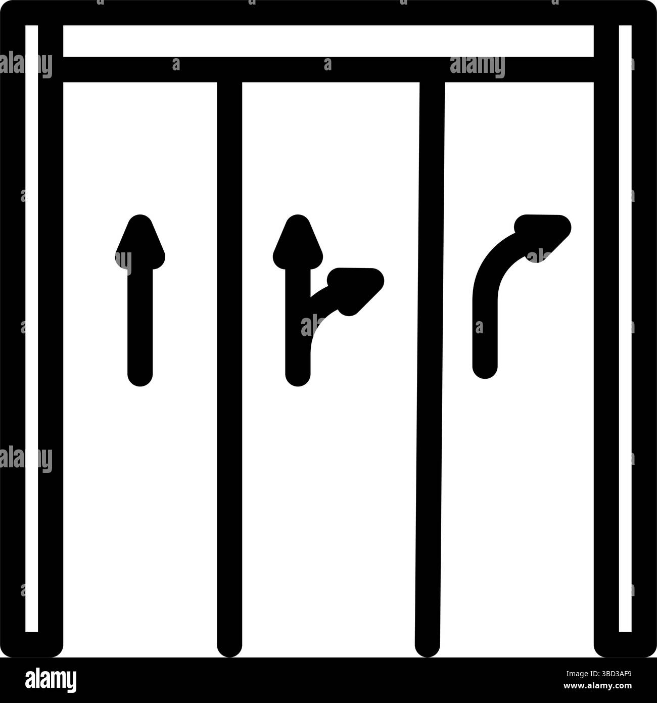 illustration vectorielle d'icône de ligne d'autoroute de marquage routier Illustration de Vecteur