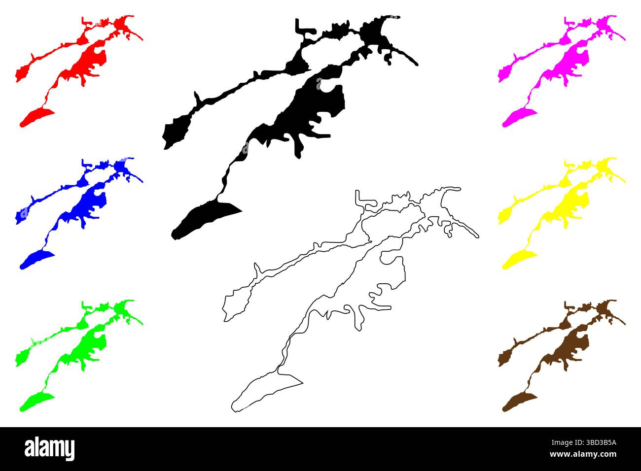 Ville d'Ambon (République d'Indonésie, région Maluku) illustration vectorielle de carte, croquis de gribouillage carte d'Ambon Illustration de Vecteur