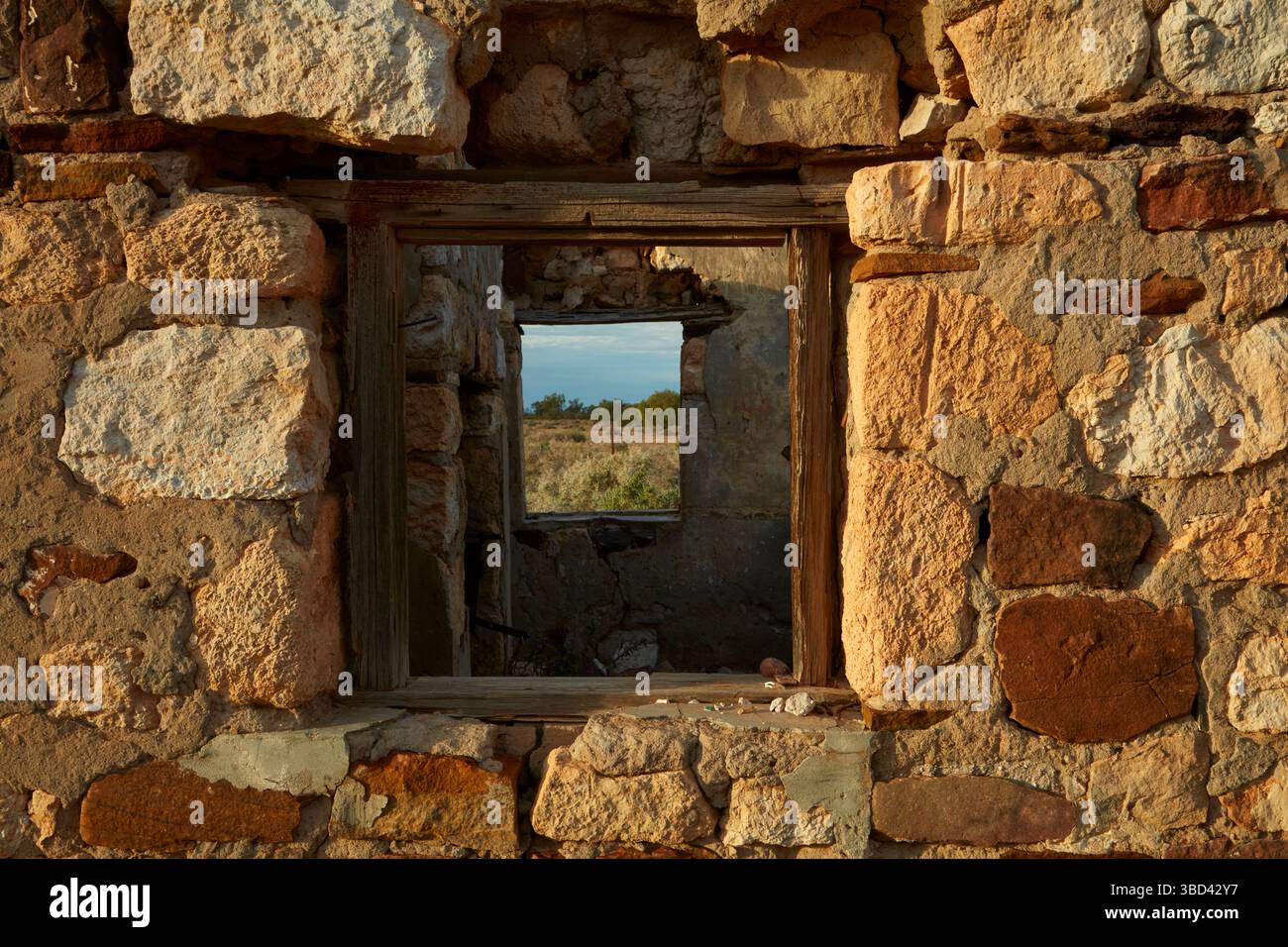 Blanchewater Ruins, Strzelecki Track, Australie. Banque D'Images