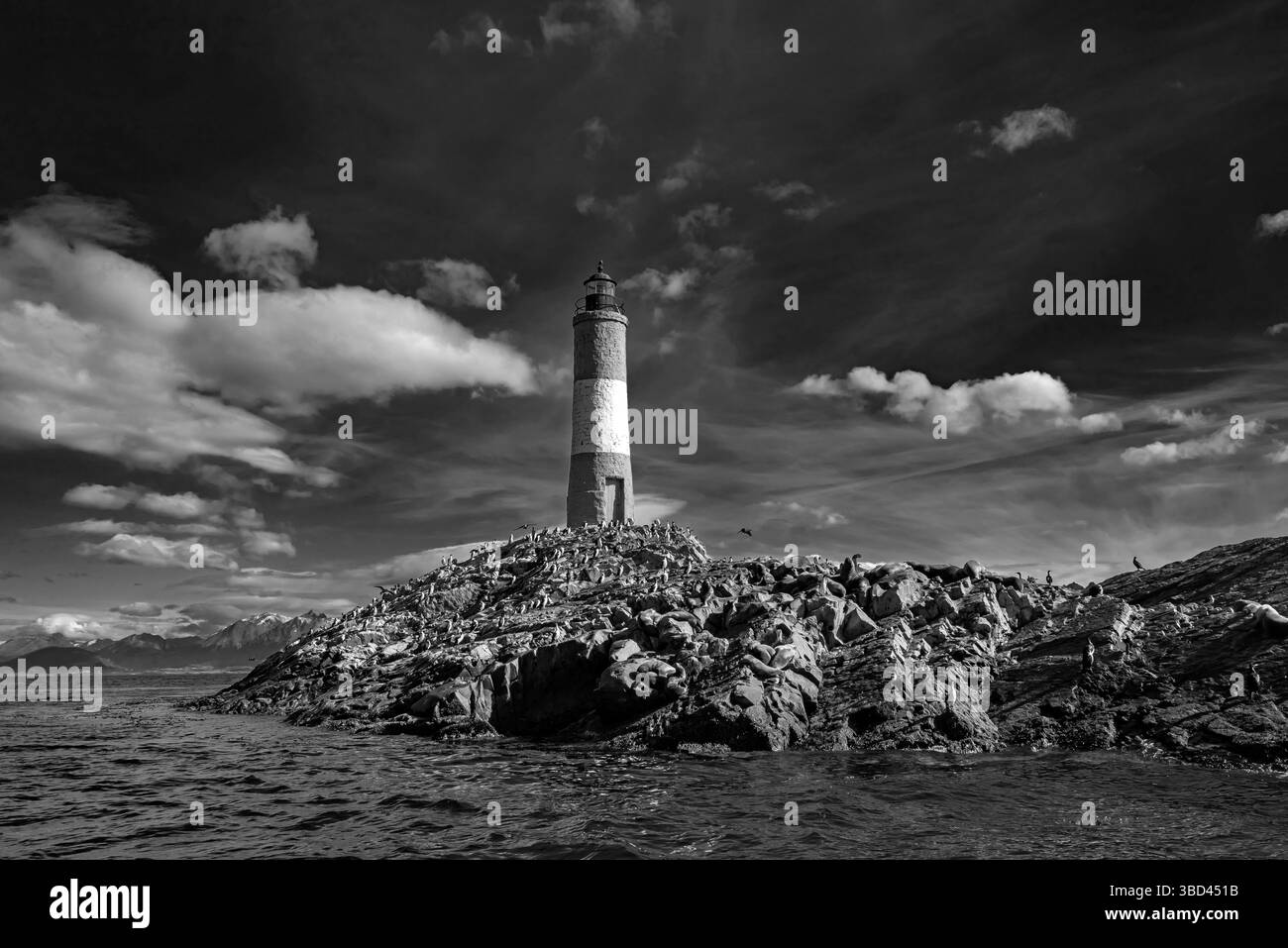 Phare des éclaireurs. Ushuaia, au pays de feu, au bout du monde. Argentine du Sud Banque D'Images
