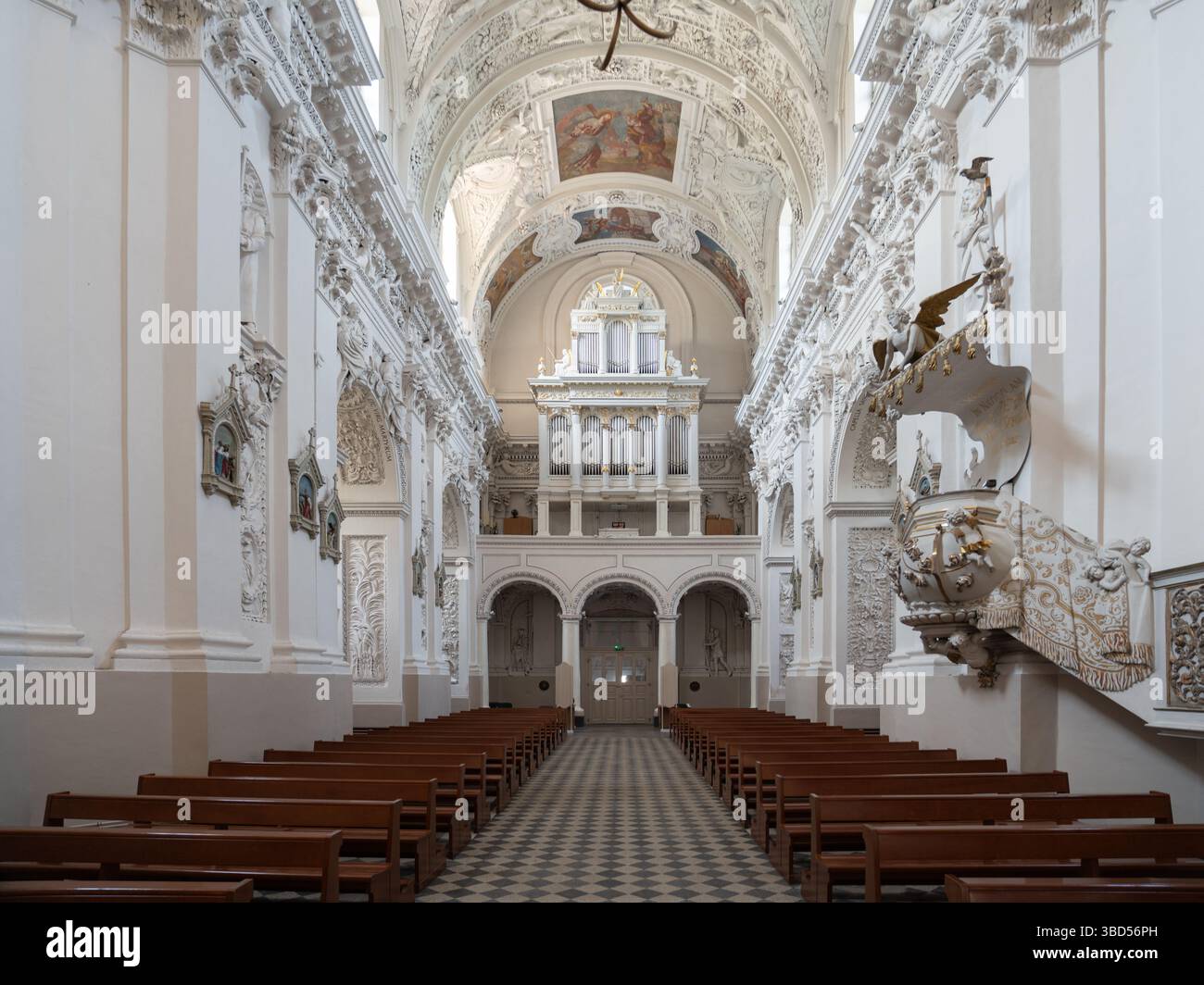 Église Saint-Pierre et Saint-Paul , église de style baroque à Vilnius, Lituanie Banque D'Images
