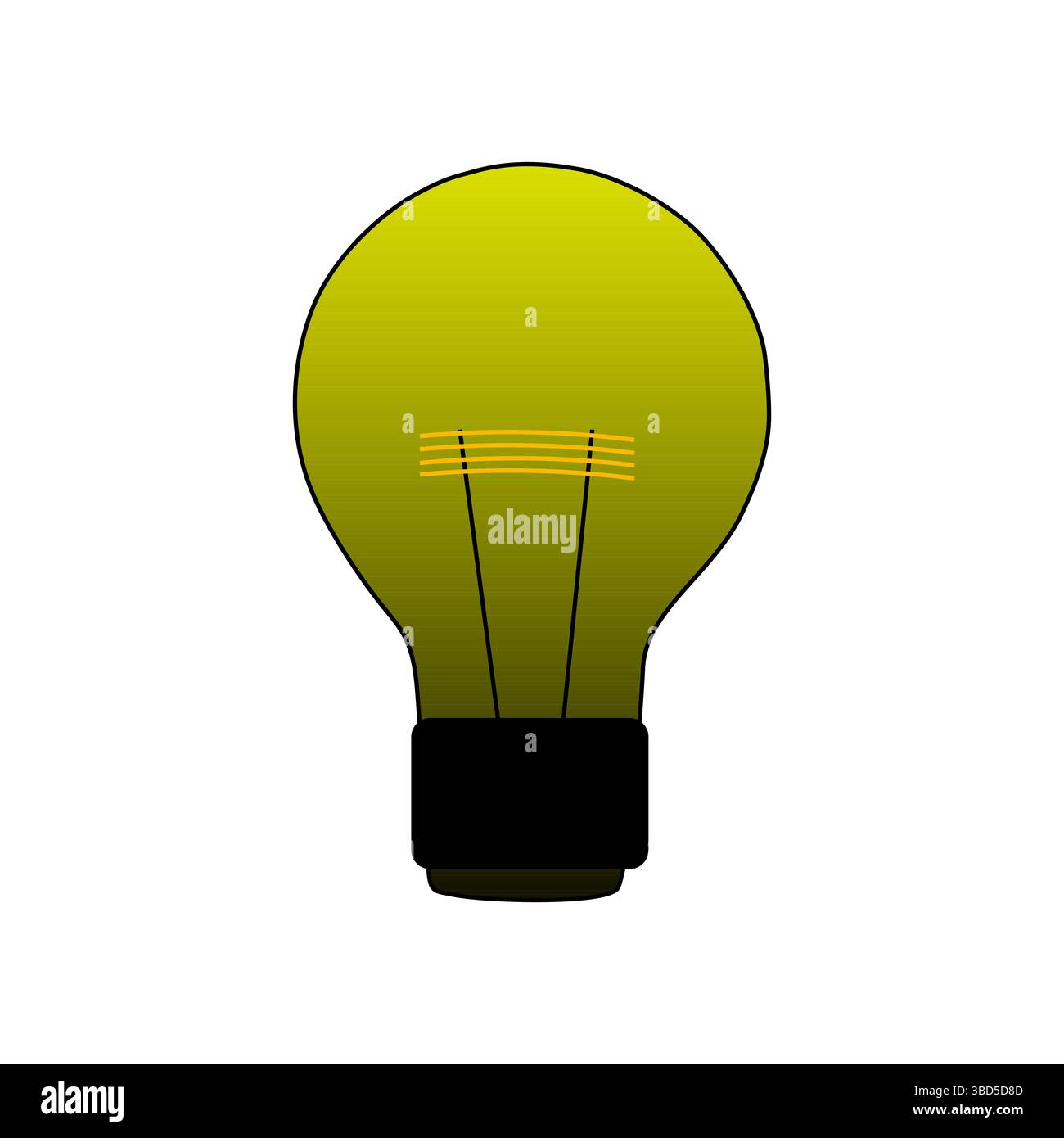 Icône d'ampoule. Symbole de créativité d'idée. Lueur jaune vif. Illustration de l'innovation vectorielle. Illustration de Vecteur