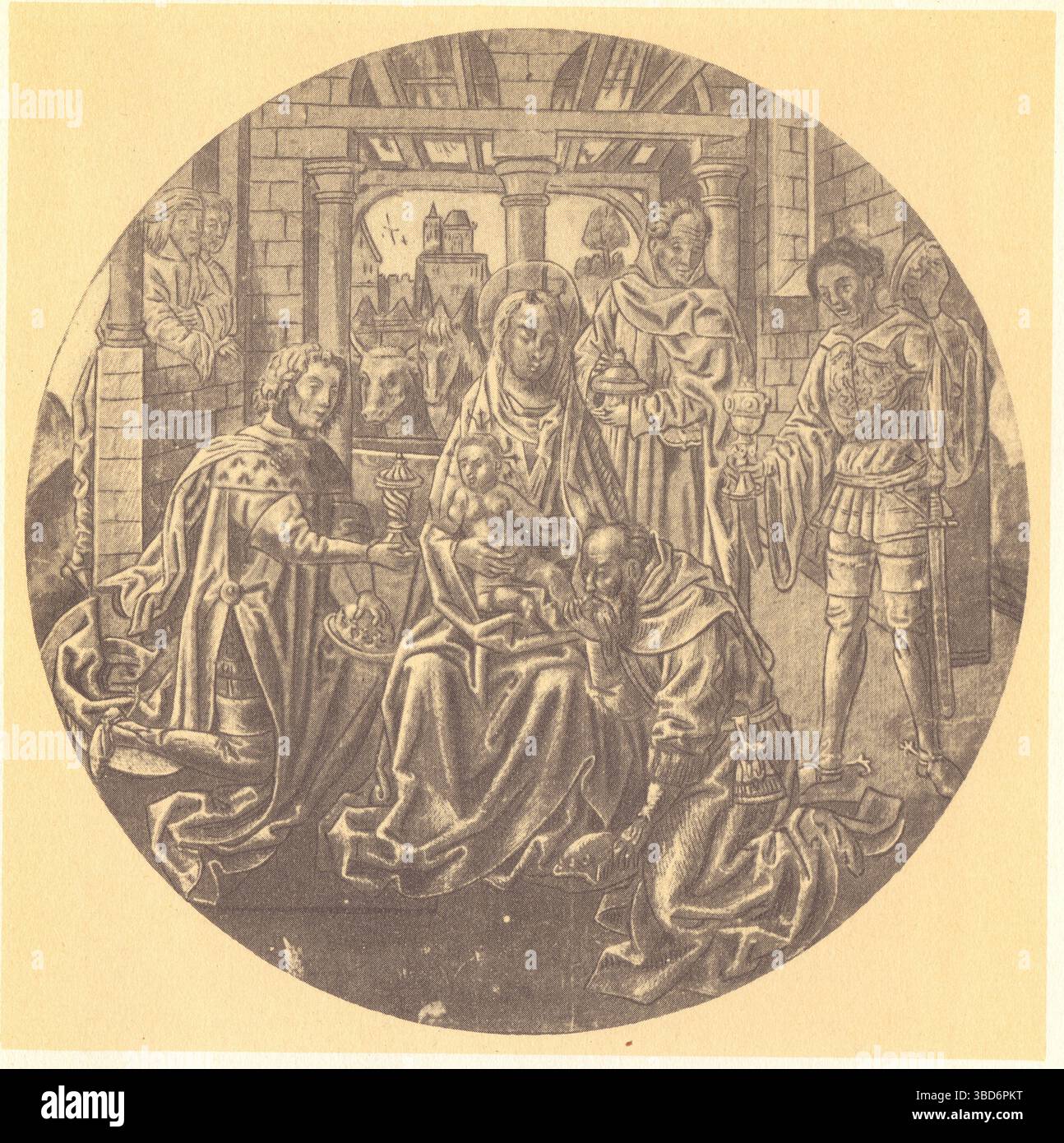 L'Adoration des Mages. École flamande, XVe siècle Banque D'Images