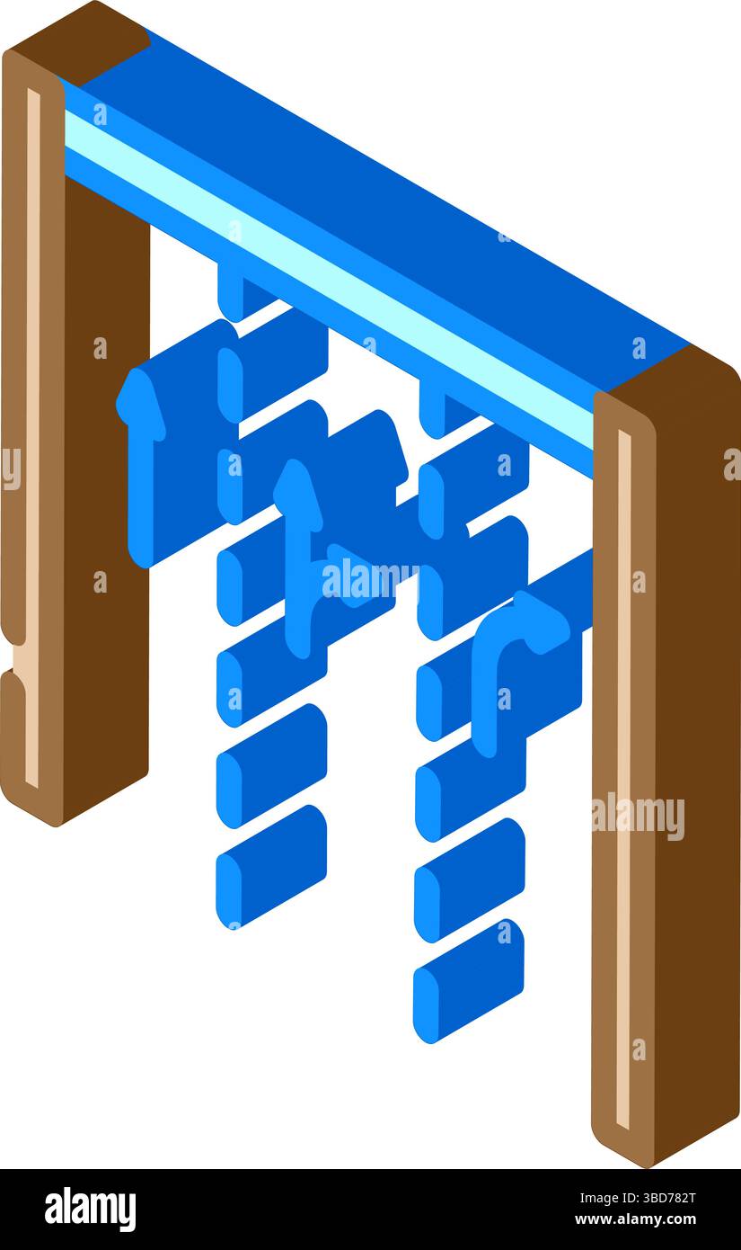 illustration vectorielle d'icône isométrique de marquage routier Illustration de Vecteur