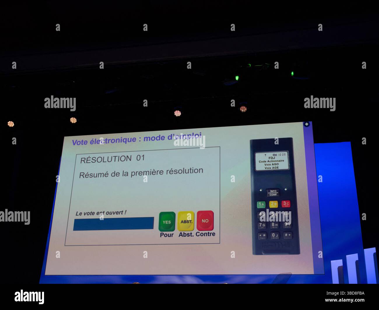 Issy les Moulineaux, France. 22 mai 2025. Ambiance illustration lors de l'Assemblée générale de l'opérateur français de jeux de loterie et Paris sportifs français français français français des Jeux Unis (FDJ United) à Issy-les-Moulineaux, près de Paris, le 22 mai 2025. Photo de Mario Fourmy/ABACAPRESS.COM crédit : Abaca Press/Alamy Live News Banque D'Images