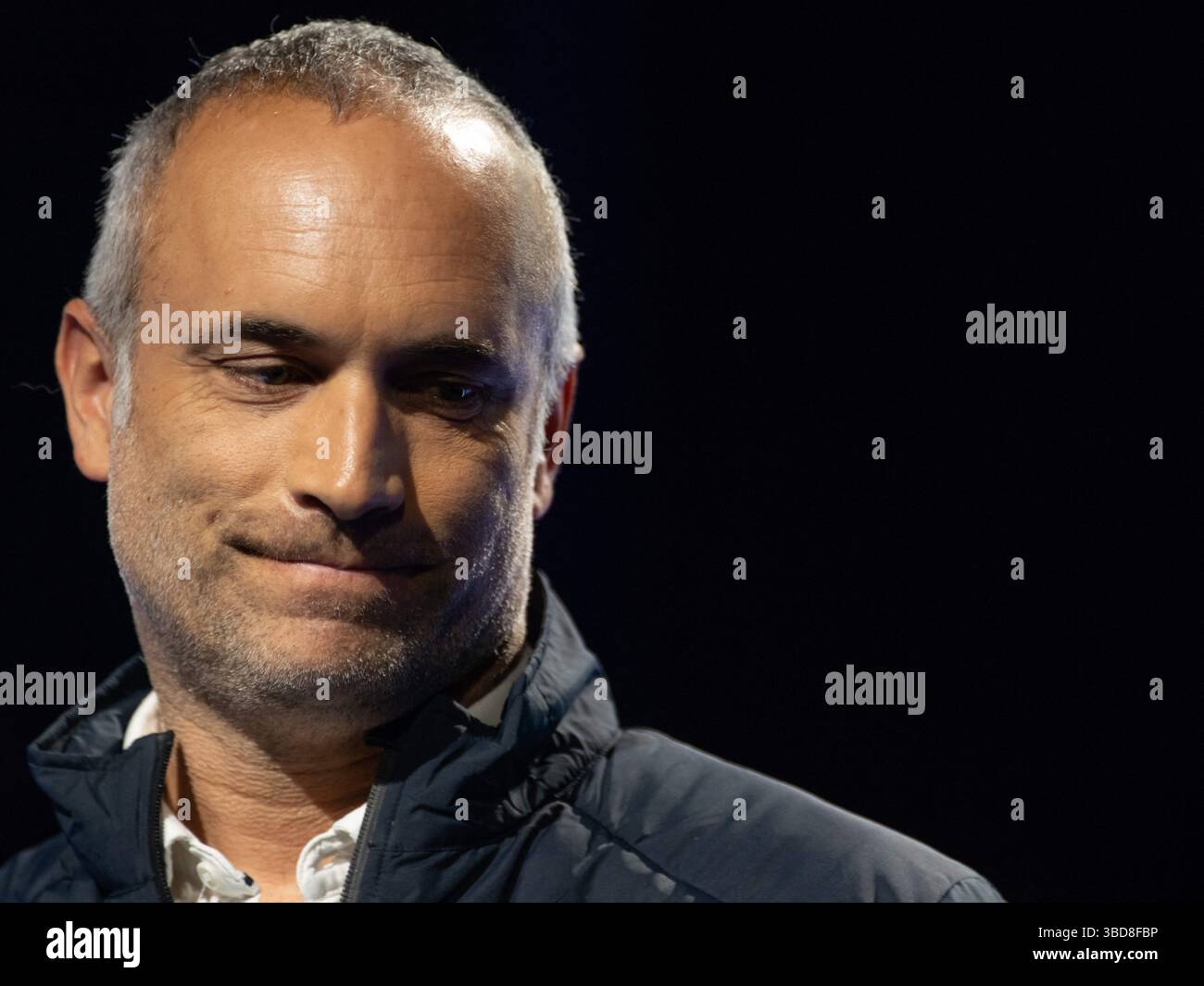 Issy les Moulineaux, France. 22 mai 2025. Le skipper français Fabrice Amedeo lors de l'Assemblée générale de l'opérateur français de jeux de loterie et de Paris sportifs Français des Jeux United (FDJ United) à Issy-les-Moulineaux, près de Paris, le 22 mai 2025. Photo de Mario Fourmy/ABACAPRESS.COM crédit : Abaca Press/Alamy Live News Banque D'Images