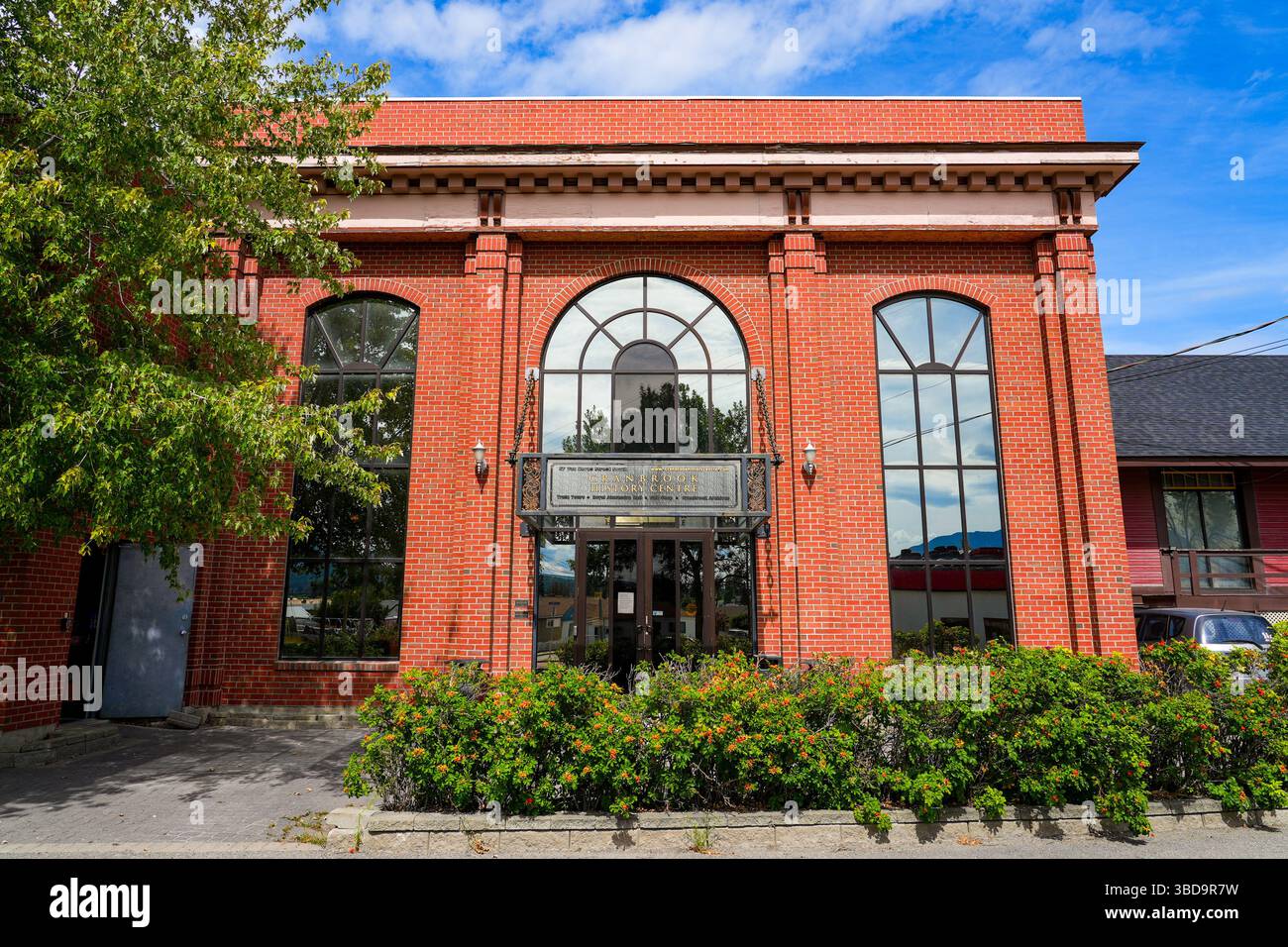 Façade du Cranbrook History Center, anciennement connu sous le nom de Musée canadien du voyage ferroviaire à Cranbrook, Colombie-Britannique, Canada Banque D'Images