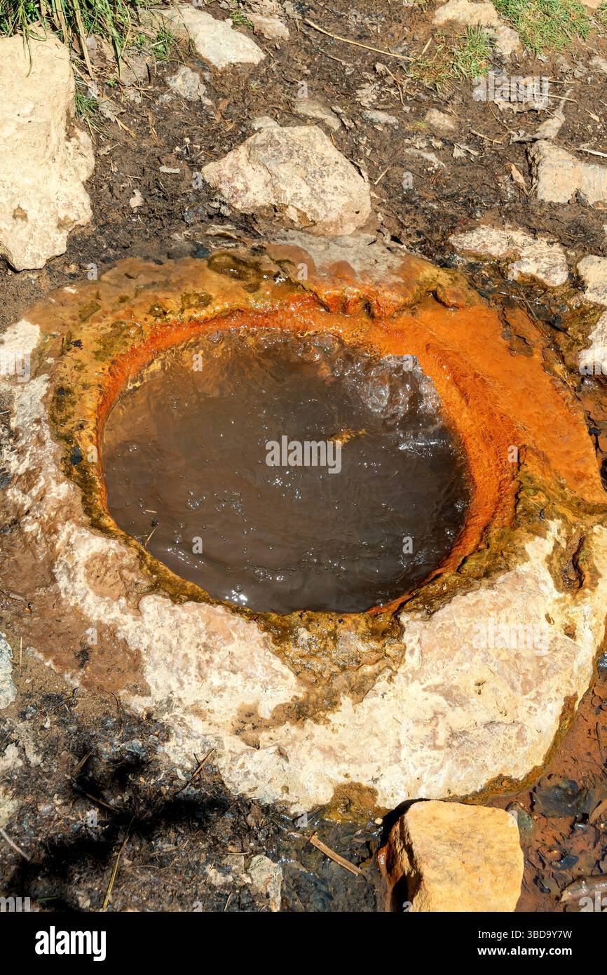 Village de Bard. La source romaine. Puy de Dome. Auvergne Rhône Alpes. France Banque D'Images
