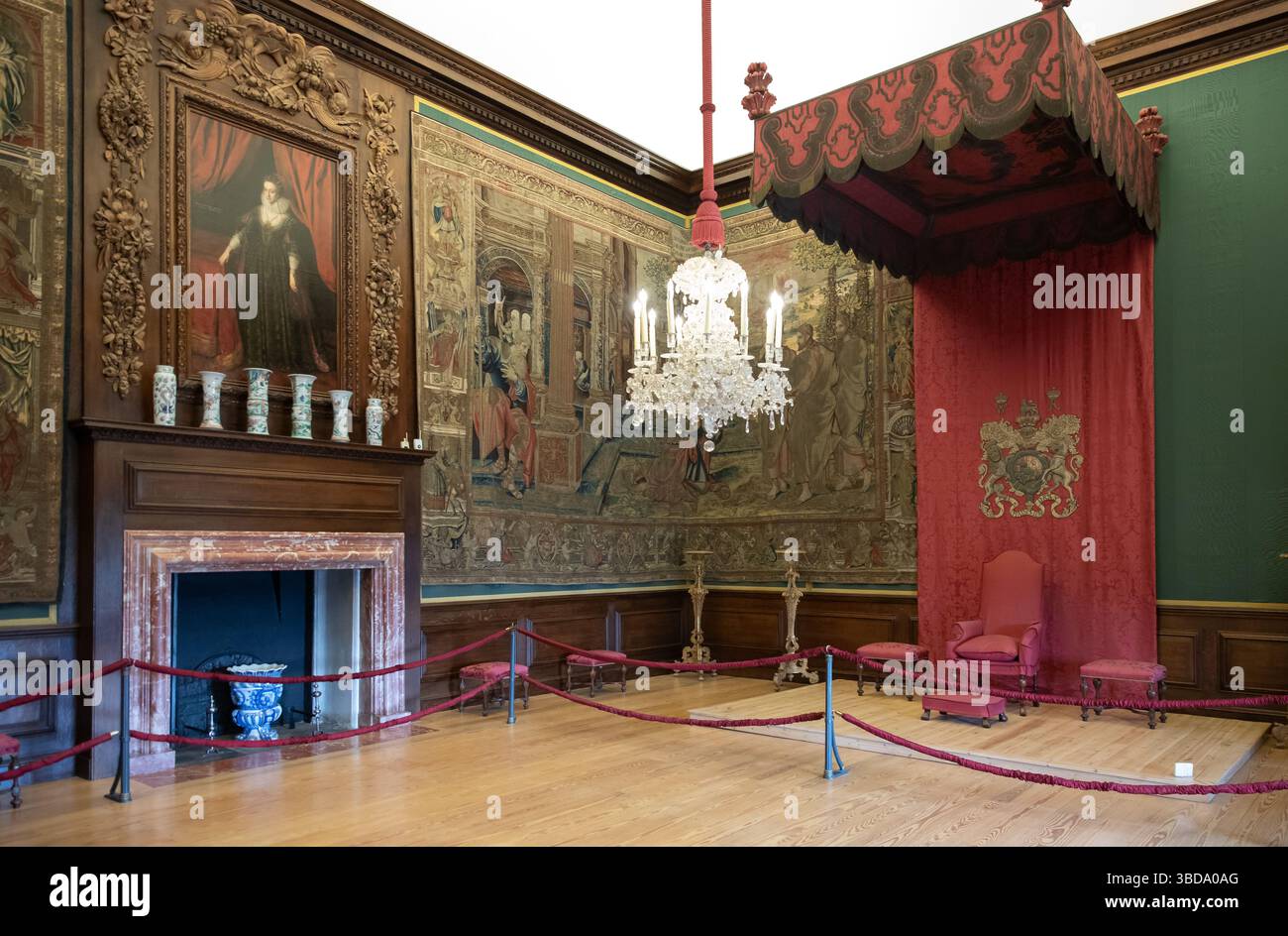 Chambre de présence du roi, palais de Hampton court Banque D'Images